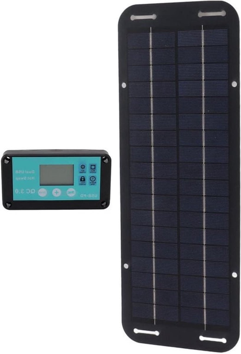 20W Zonnepaneel met Waterdichte Controller voor Thuis - Zonnecel met Waterdichte Controller voor Thuis - 20W Zonnepaneel