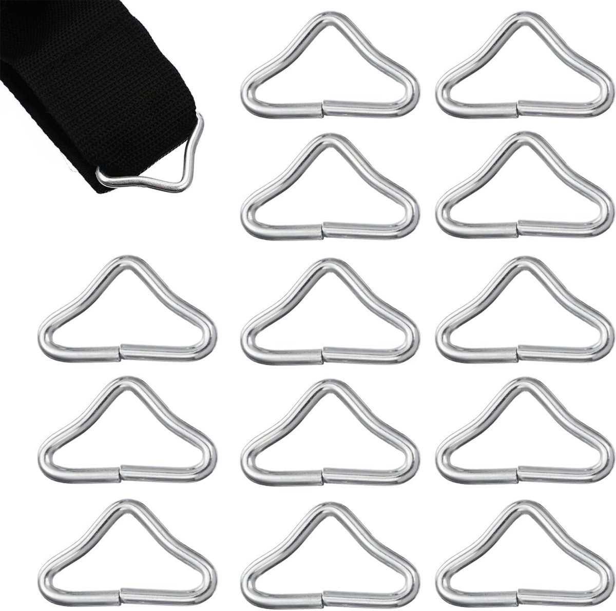 Triangulaire Trampoline Haakjes - 20 Stuks RVS V-Ringen voor Springmatten, Outdoor Accessoires en Trampoline Onderdelen