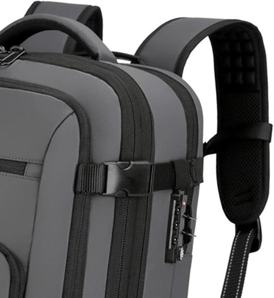 Vacuüm Rugzak - Grote Capaciteit - Reizen - Uitbreidbaar Compressie - 56 x 37 cm - Zwart — afbeelding 3