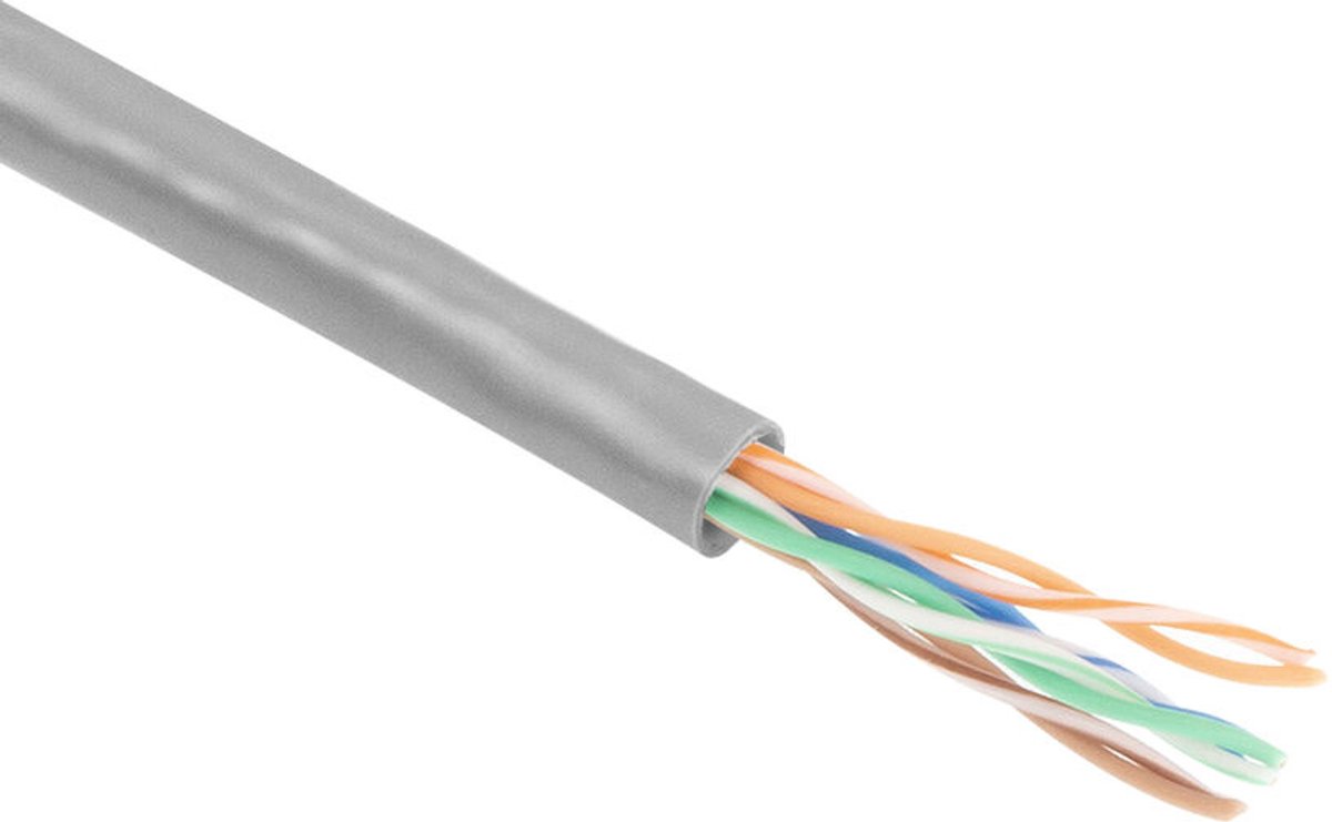 ACT EP600H CAT5E U/UTP Patchkabel Soepel Grijs - 100 meter