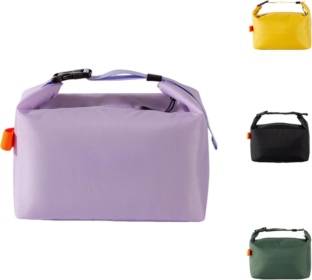 SnelShoppen - Insulated Lunch Bag - Lekvrije Koeltas voor Werk, School en Picknick - Ruime, Aanpasbare Schoudertas - Paarse Koeltas voor Mannen en Vro