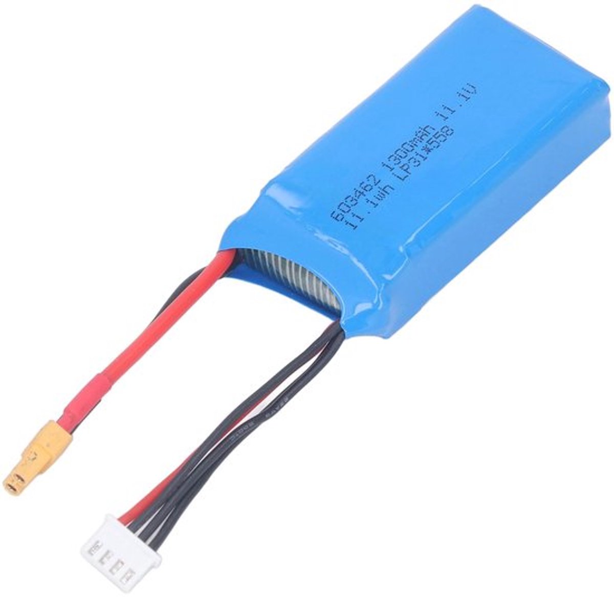 XK X450 Batterij, 11.1V 1300mAh Lithium Lichtgewicht RC Zweefvliegtuig Lipo Batterij met Verlengde Batterijduur, Draagbaar Ontwerp en Ingebouwde Overbelasting Kortsluitbeveiliging