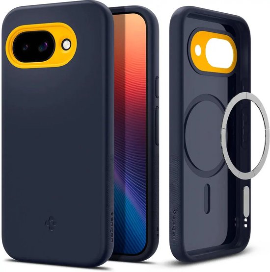 Spigen Nano Pop MagFit Hoesje Geschikt voor Google Pixel 9a - Back Cover Compatibel met MagSafe / Qi2 - Blauw