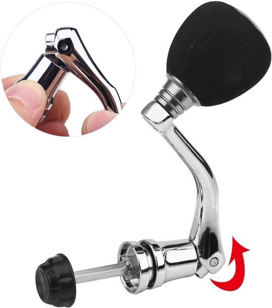 Dailygoods- Visserij Reel - Draaibaar - Stevig Metaal - Antislip Handgreep - Lichtgewicht - Vervangingsonderdelen - Geschikt voor series 2000-6000 - Visserijhandvat van Dailygoods — afbeelding 2