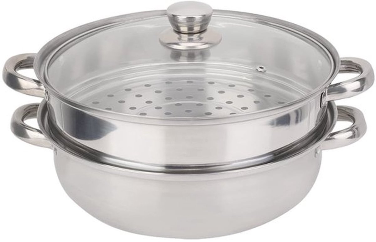 Roestvrijstalen kookgerei 27 cm/11 inch 2-laags stoompan Potkoker Dubbele ketel Soep Stoom