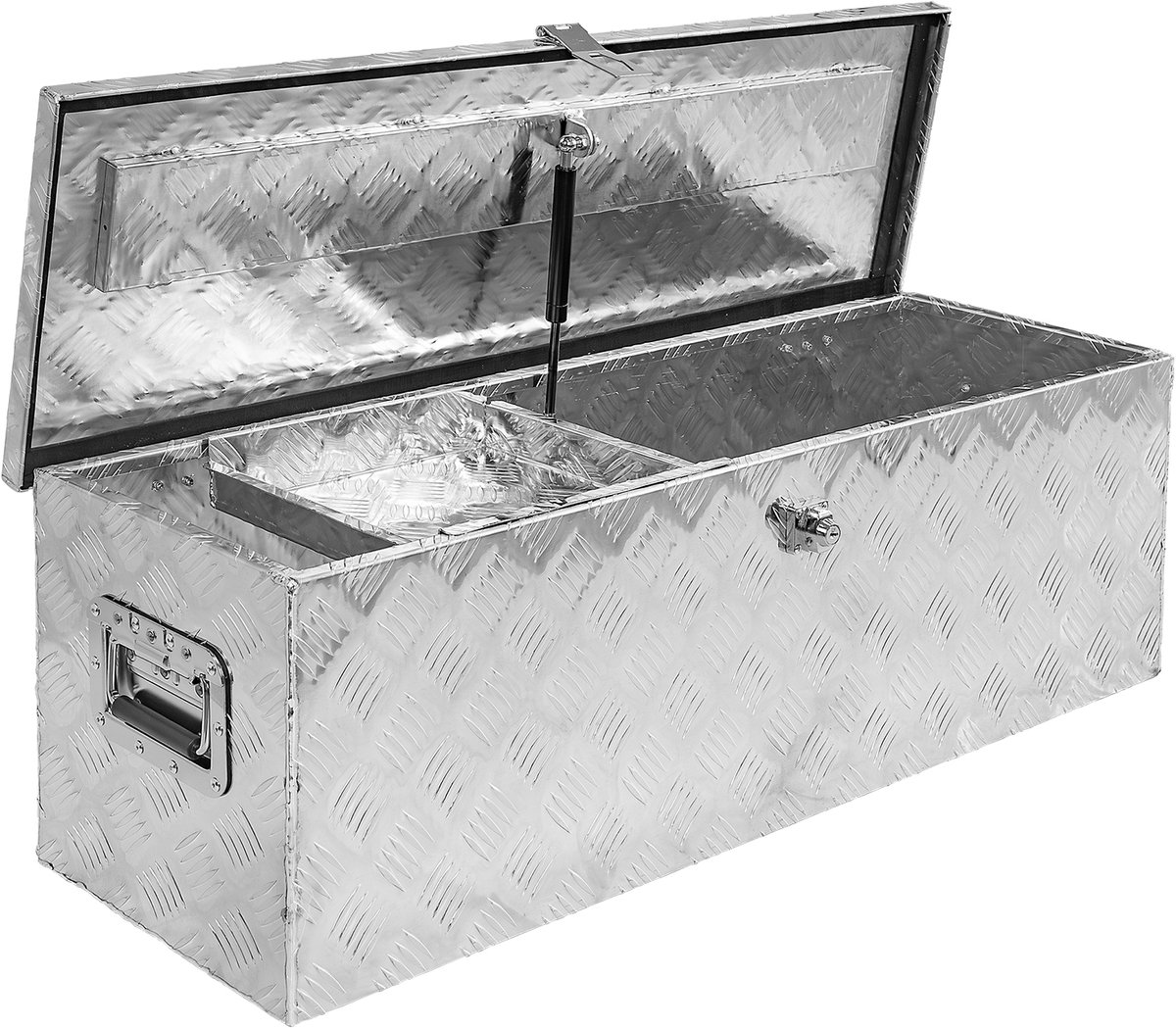 Trucky-set: D100-vrachtwagenkist + hangende inzetbak (gereedschapskist / aanhangerkist / aluminium kist / inzetbak / organizer)