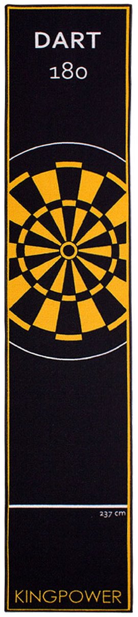 Dartmat darttapijt toernooimat dartmat darts 290 x 60 cm Geel Kingpower