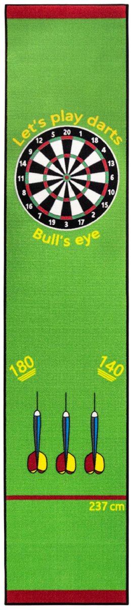 Dartmat darttapijt toernooimat dartmat groen darts 290 x 60 cm Kingpower