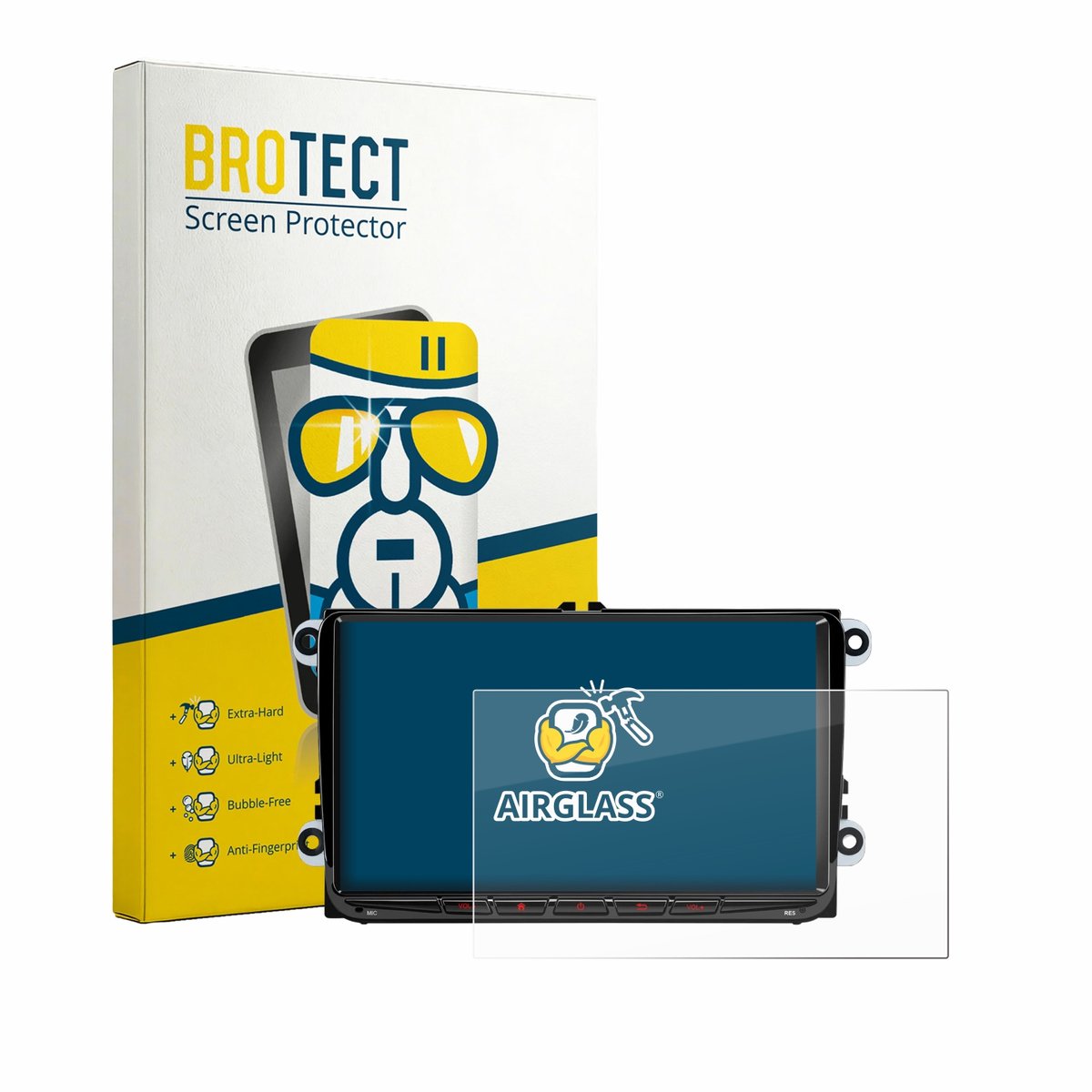 Screenprotector voor Xtrons ID90MTVL Beschermglas transparant