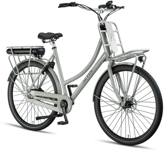 Altec Sakura - Elektrische Transportfiets - Damesfiets - 28 inch - 57 cm - Hydraulische Schijfremmen - Achterwielmotor - Ash Grey van Altec — afbeelding 2