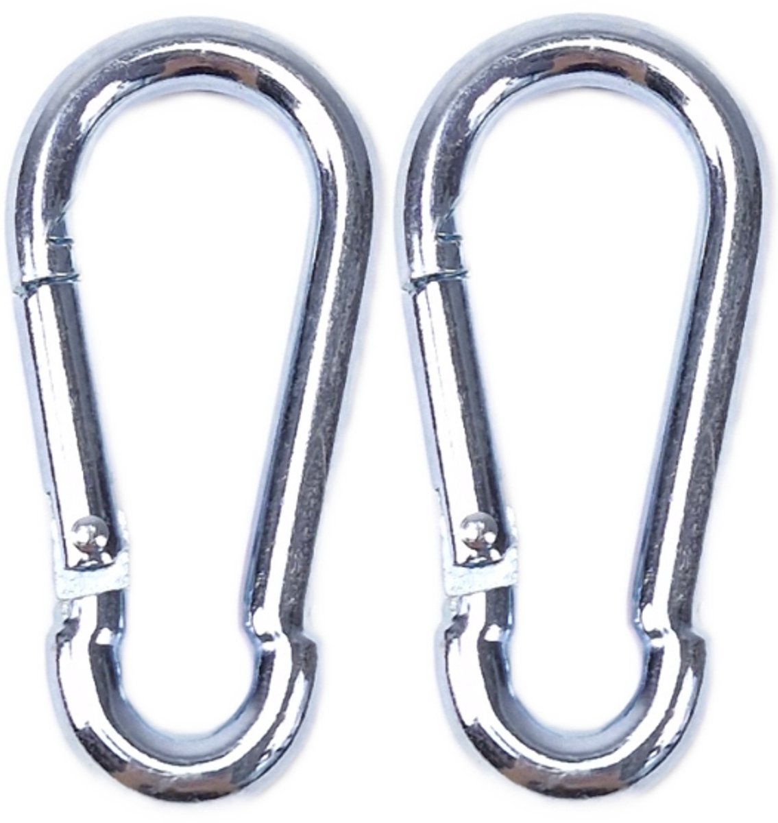 BCF-Products - Karabijnhaak - 7x70mm - 2 stuks - Verzinkt staal - Musketonhaak - Carabiner
