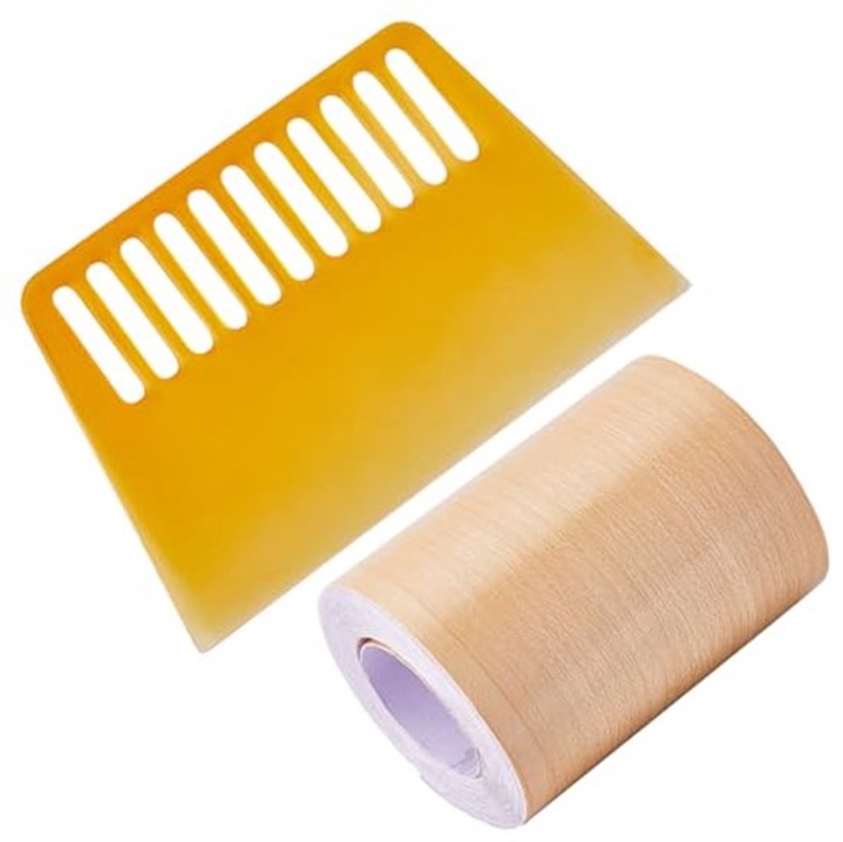 85 mm x 10 m Gestructureerde Reparatietape voor Hout - Zelfklevend met Realistische Houtnerf en Scraper
