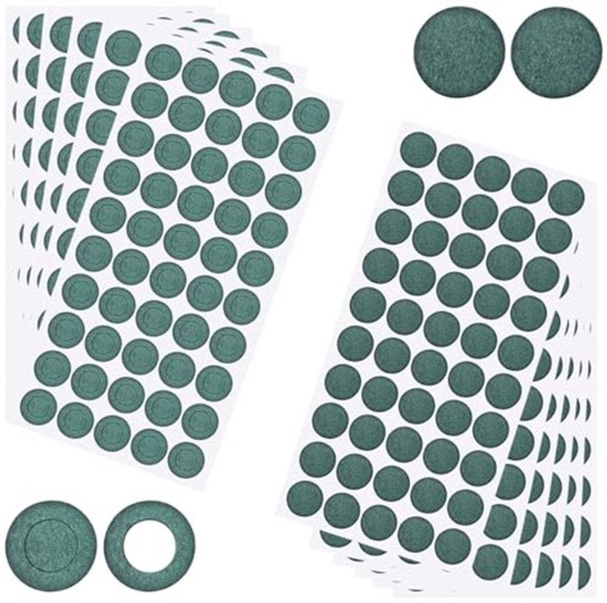 14500 Batterijisolatie, 300 holle + 300 massieve ringen plakpapier, afdichting