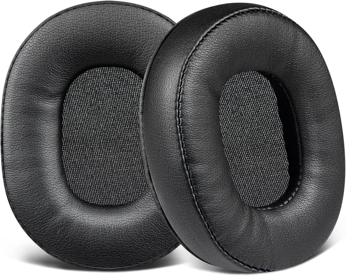 Vervangende oorkussens voor On-Ear Hoofdtelefoons, Zacht Echte Leer en Geheugenfoam voor Comfort en Geluidsisolatie