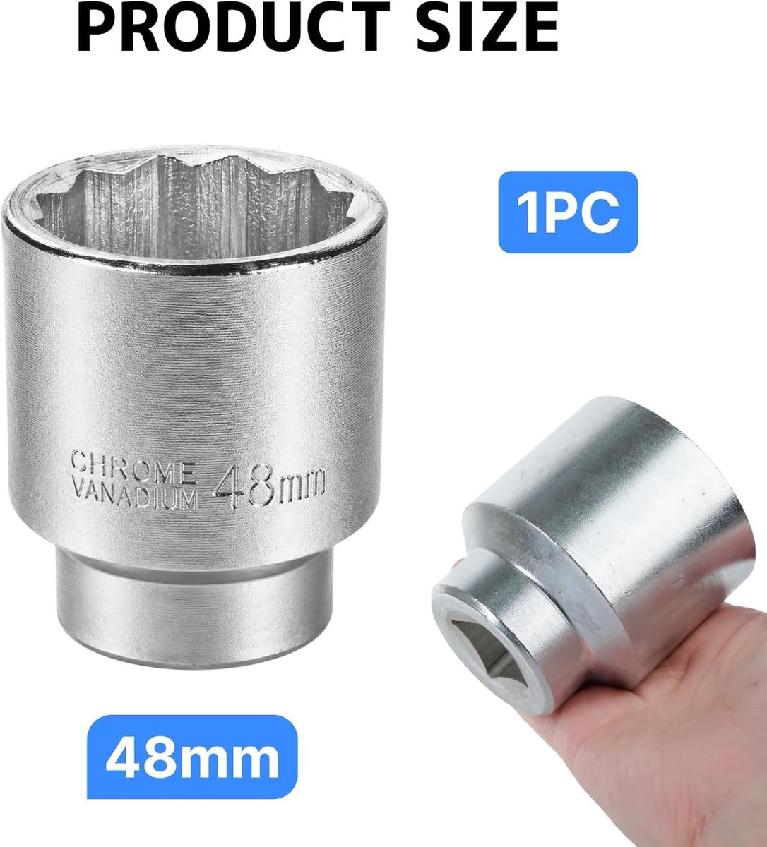 Dopsleutel 48 mm 3/4 inch 12-kant voor professioneel gebruik, hoge kwaliteit en duurzaamheid