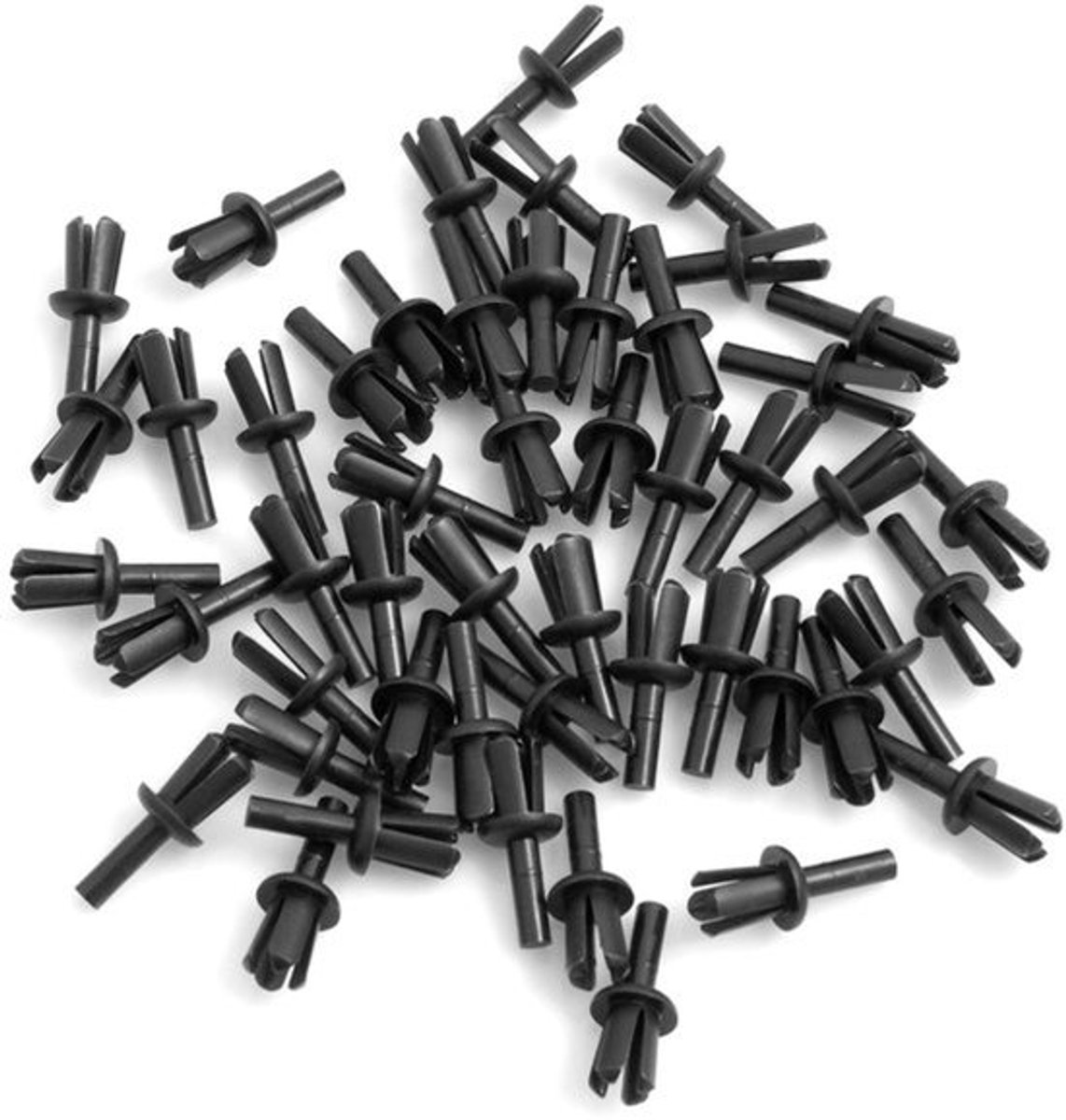 Spreitklinknagels 50 stuks - Zwart - 6 mm Gat