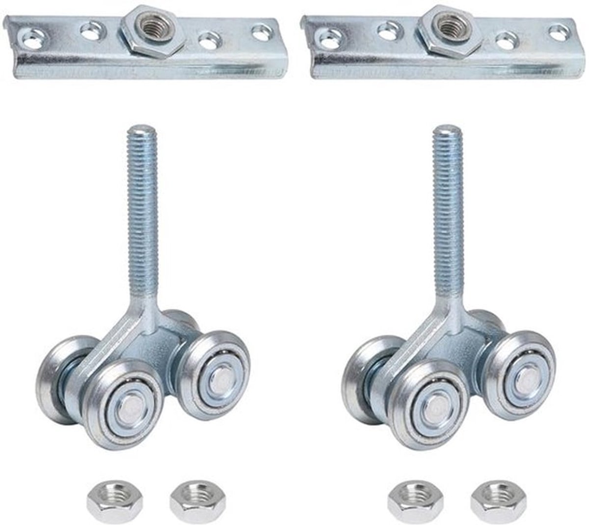 stuks stalen glijrailrol defect deurrail trolleywiel glijrailrol defect schuurdeurrail katrol H4 3 zilver voor deur