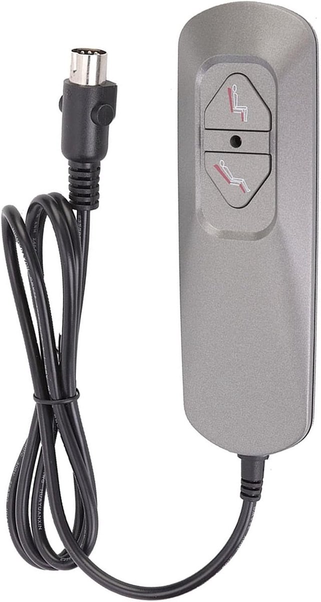 Elektrische Armstoel Afstandsbediening met 2 Knoppen, Universele 5 Pin Lifting Hand Switch voor Sofa en Relaxstoel - 1.25m Kabel