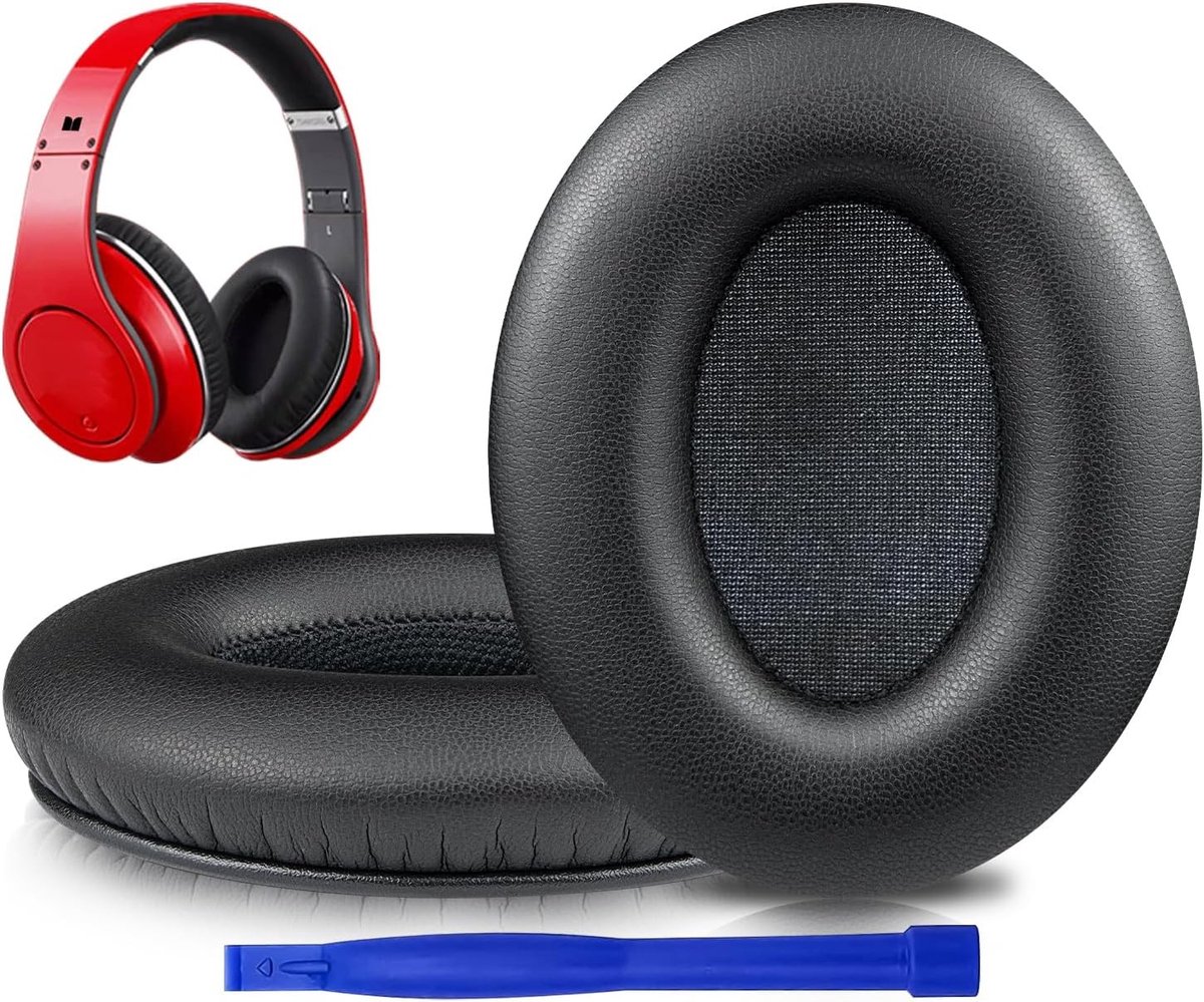 Vervangende Oorkussens voor Monster Beats Studio 1.0 Hoofdtelefoon - Zacht Kunstleer, Comfortabel en Duurzaam - Zwart