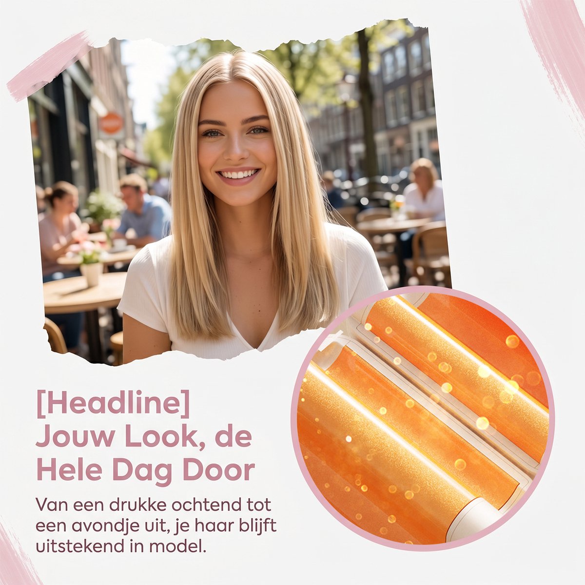 carmdering - Wafeltang Haar - 32 mm Krultang met 3 Barrels - Wafeltang - Wave Krultang voor Beach Waves en Grote Golven - Keramische Haarkruller met 4 Temperatuurstanden 160-220°C thumbnail 2