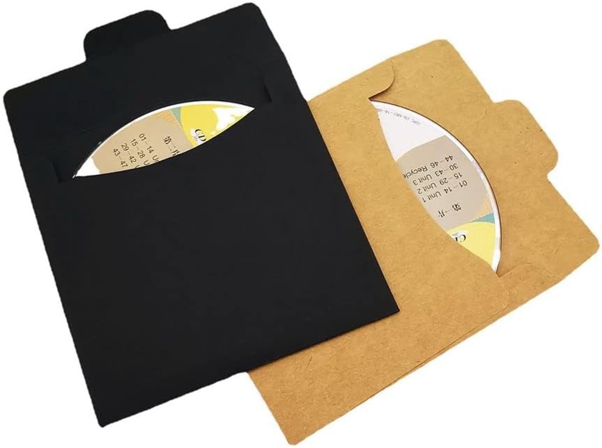 30 Stuks Kraft Papier CD/DVD Enveloppen - Beschermende Hoezen voor Foto's, Cadeaus en Feestjes