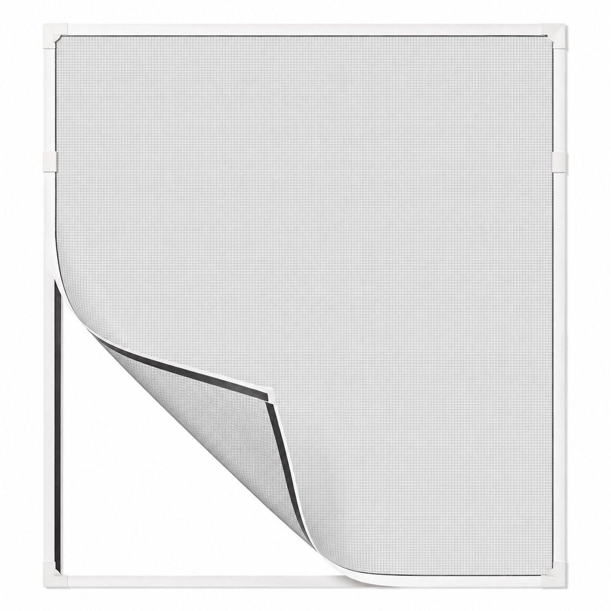 Magnetisch Insectenhor 120 x 100 cm – Zelf Op Maat Te Knippen – Horraam Zonder Boren – Herbruikbaar – Voor Draai- en Schuiframen – Grijs