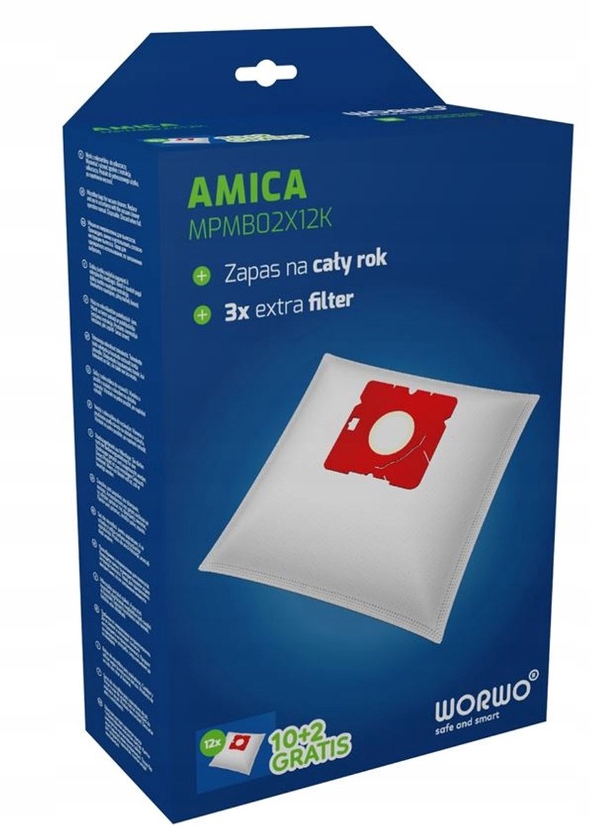 AreoSe - Stofzuigerzakken voor AMICA MPMB02K - 24 stuks