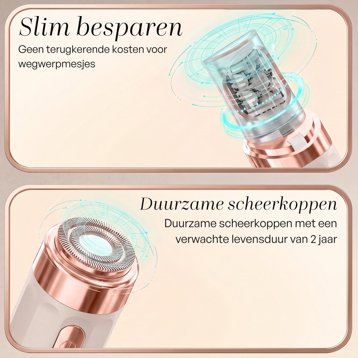 Sansbeauté 3 in 1 Epilator voor Vrouwen PocketPRO Complete met Travel Bag - Epileerapparaat Dames - Epilator - Gezichtsepilator Vrouw - Gezichtsontharing Dames - Epilator Gezicht - Epilator Dames - Gezichtsepilator dames - Oplaadbaar - Rosé Gold thumbnail 4