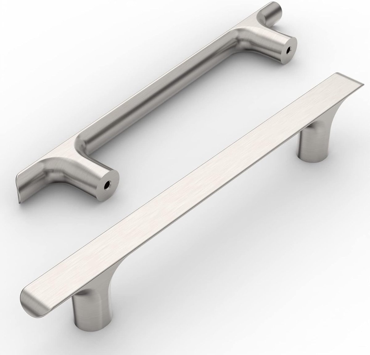 10 stuks meubelgrepen, zinklegering, geborstelde nikkel, kastgrepen, keukengrepen, afstand tussen gaten 128 mm, ladegrepen, ladegrepen, grepen voor keukenkastjes, kleerkast UK0060..