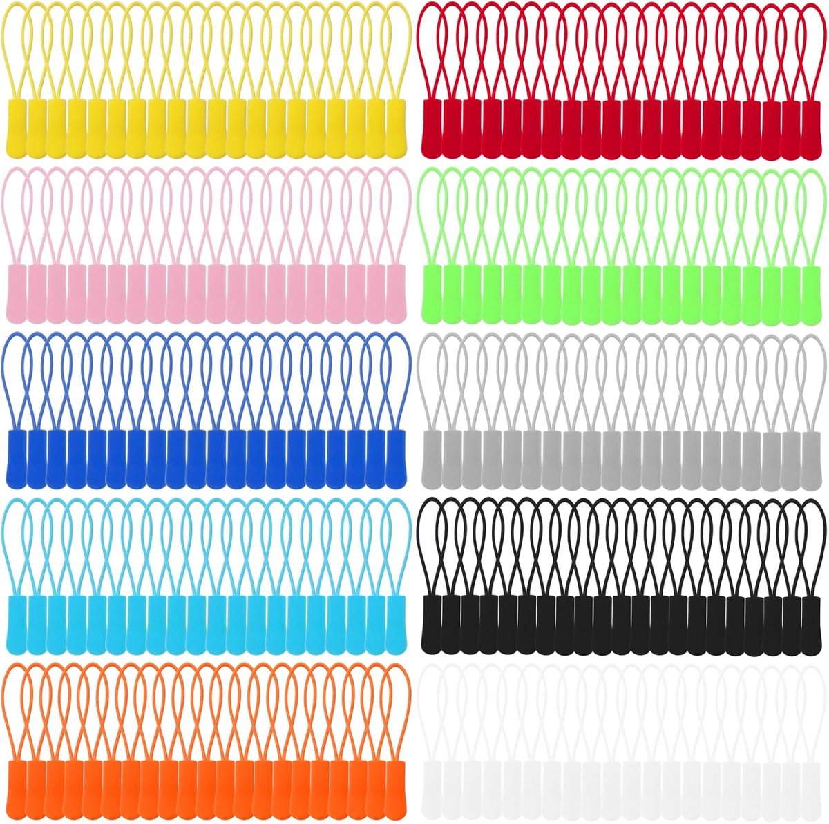 200 Stukken Rits Sterke Nylon Lace Hangers Vervangende Rits voor Sportkleding en Rugzak