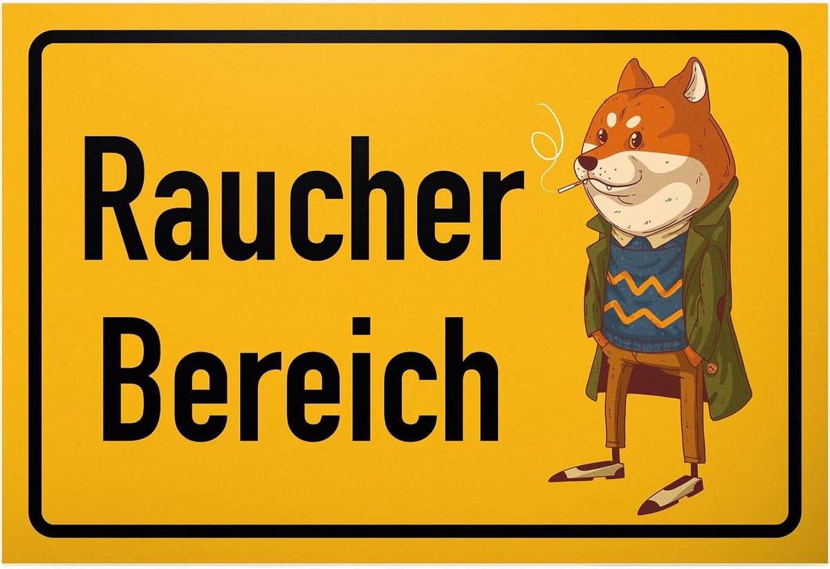 Rokers gebied - 30 x 20 cm kunststof bord - Spreukenbord verjaardagscadeau grappige spreuk rokers deurbordje rokers - partydecoratie party collega's vrienden cadeau-idee geschenk