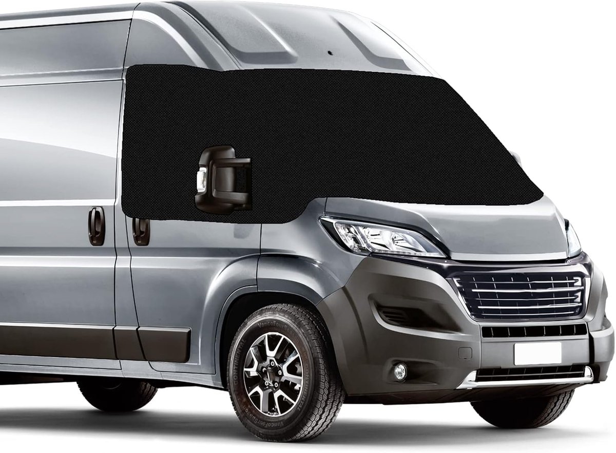 Autovoorruitafdekking voor Fiat Ducato, 600D Oxford, bescherming voor alle seizoenen, eenvoudige installatie, handige opslag, zwart