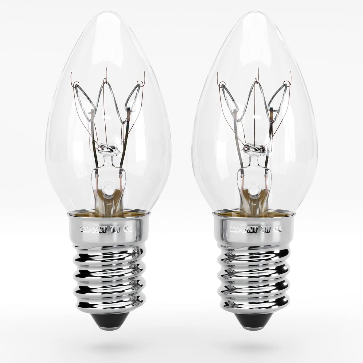 greate 2 x E14 7 W gloeilamp, reserve gloeilamp E14 voor zoutlamp, zoutkristallamp, geurlamp, oriëntatielamp, naaimachine, vitrine, kleine gloeilampen, kaars met 40 lumen, lamp