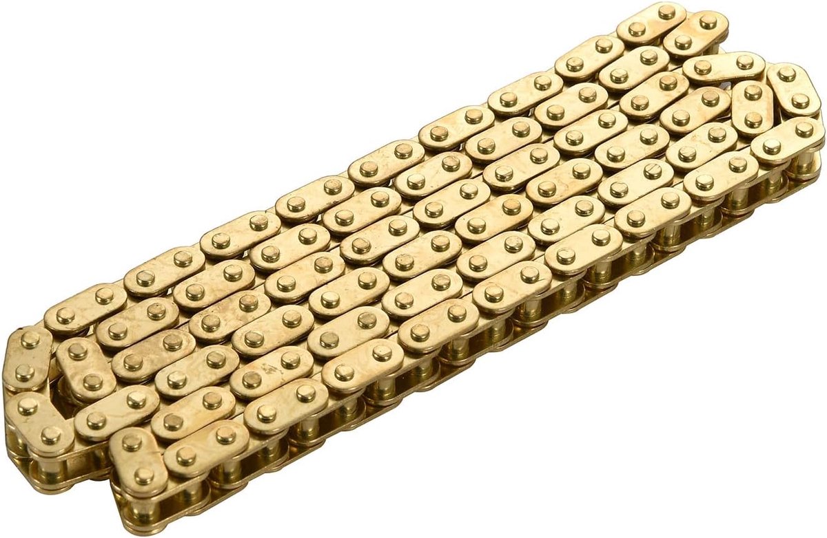 T8F Ketting 118 Links Vervanging voor 33cc 47cc 49cc Mini ATV 4 Wheeler Quad Chopper Pocket Bike Gas Scooter Goud