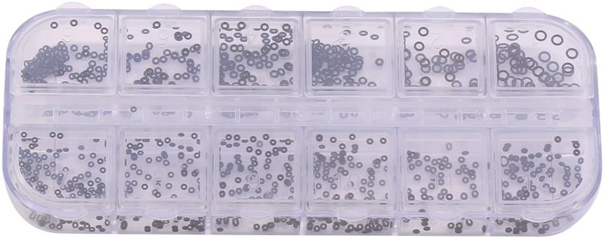 O-ring Afdichtingspakking, Zwart 1,4-2,8 Mm O-ringen Kit 2 Maten Rubberen Ringen Horloges Pakkingen Tiny Crown O Ring Box Set Voor Waterdichte Afdichting