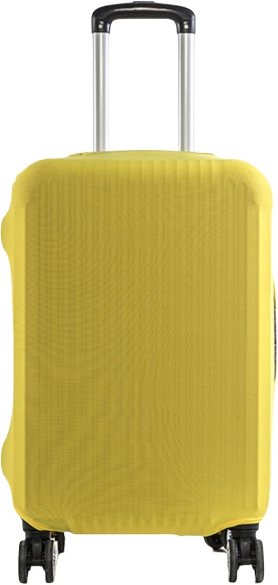 Bagagehoezen voor koffer, elastische wasbare stretch kofferbescherming, bagagehoes (Yellow, L)