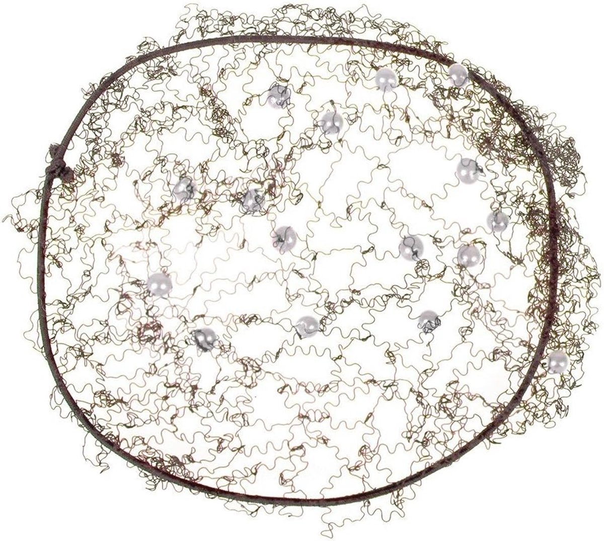 Haarnet Invisible Pearl bezet met kunstparels