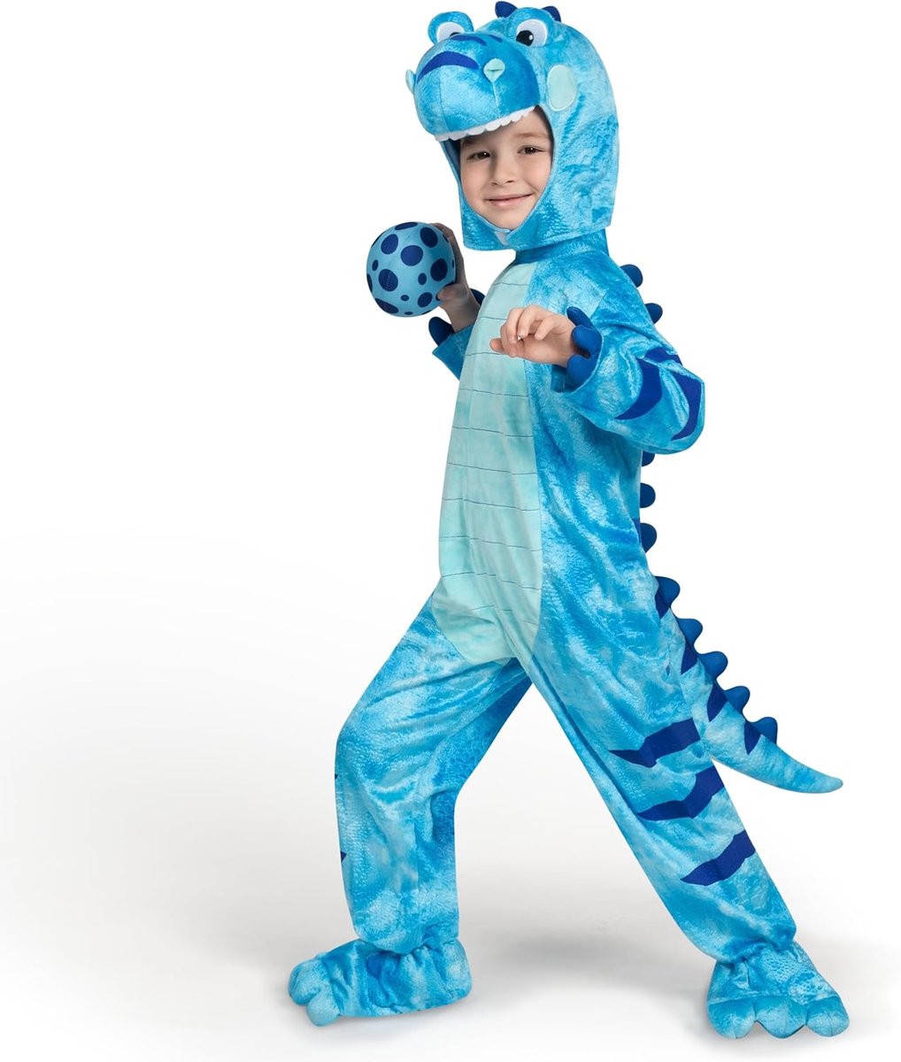 Creations Halloween kind dinosaurus T-Rex realistisch kostuum, deluxe dinosaurus-jurk voor kinderen en peuters, Halloween, schattig of zuur, carnaval