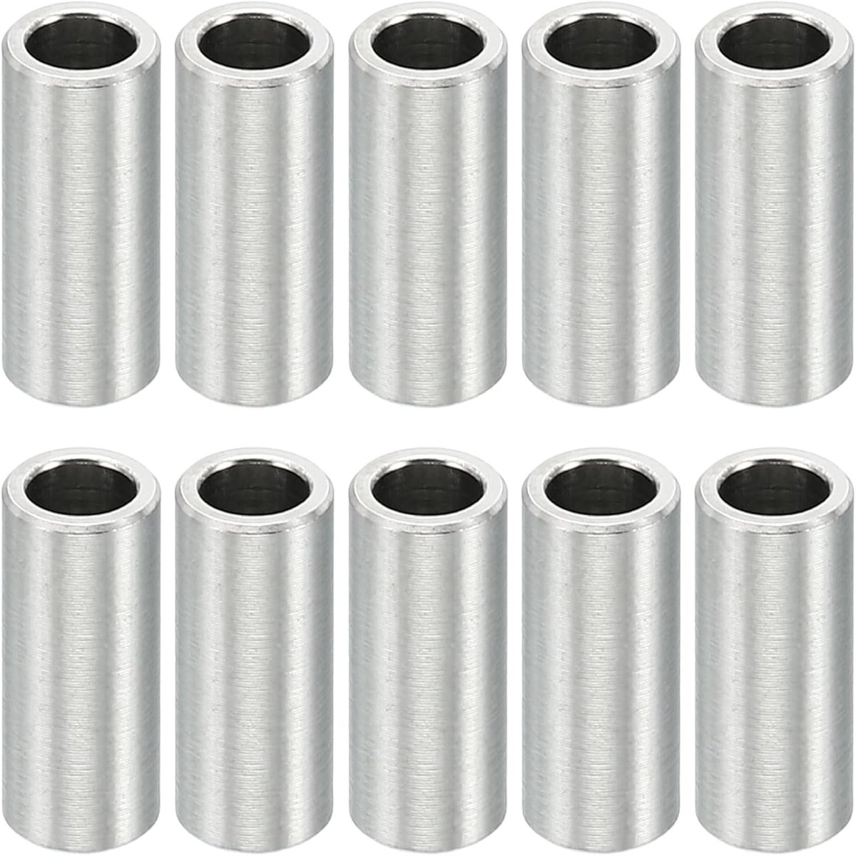 M4 roestvrijstalen afstandhouders, 10 stuks metalen afstandhouders roestvrij staal 4,1 mm ID x 6 mm OD X14 mm L roestvrijstalen afstandhouders schroef afstandhouder ronde voor 5/32" of M4
