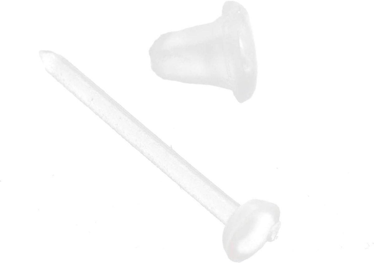 10x Clear Oorbellen Transparant Onzichtbare Sport Retainer Studs