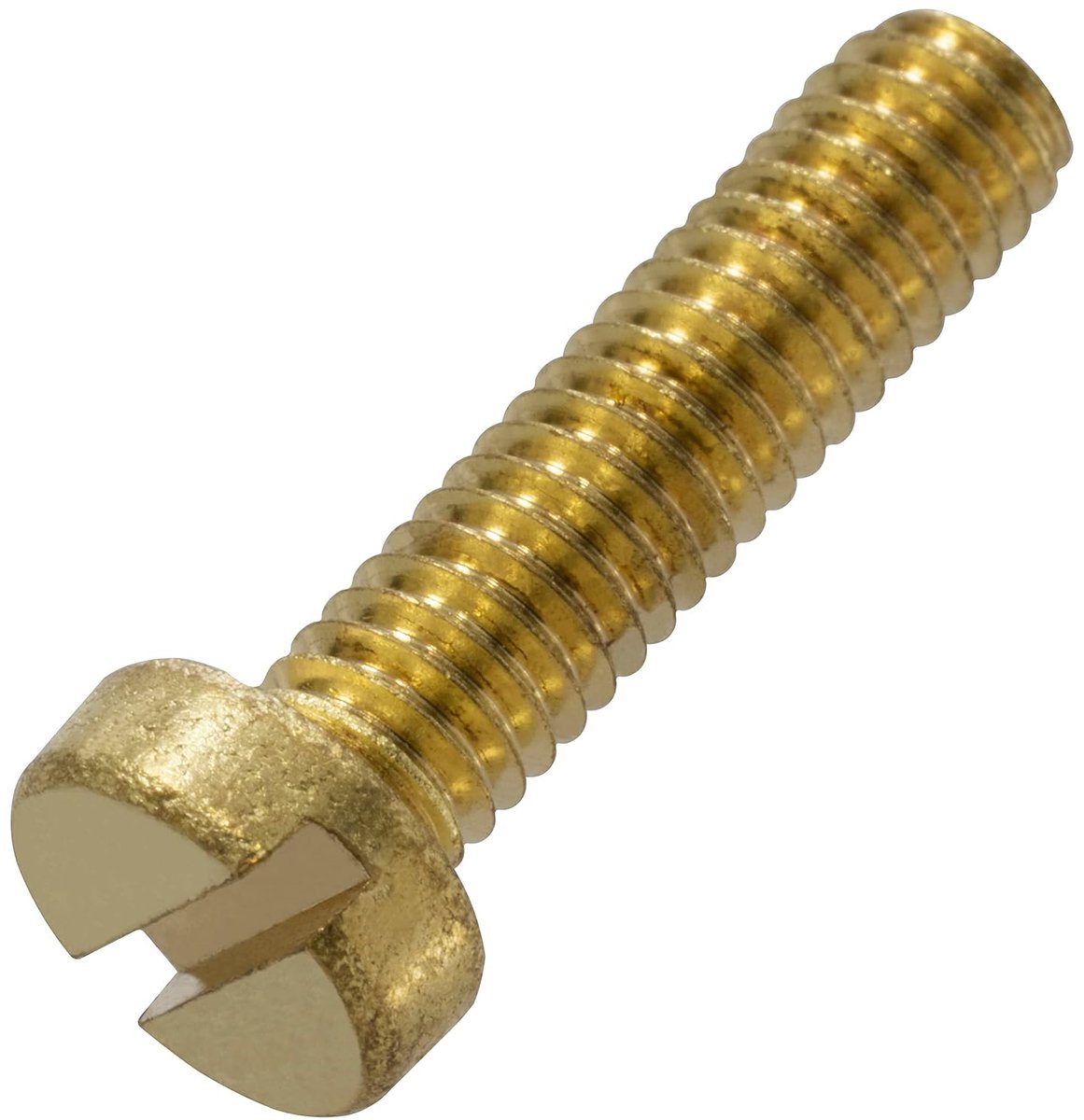 - C60075 - set van 10 metalen schroeven met cilinderkop M4x16 mm met sleuf S - verbindingsbouten - DIN 84 - van messing - schroevendraaier spannen