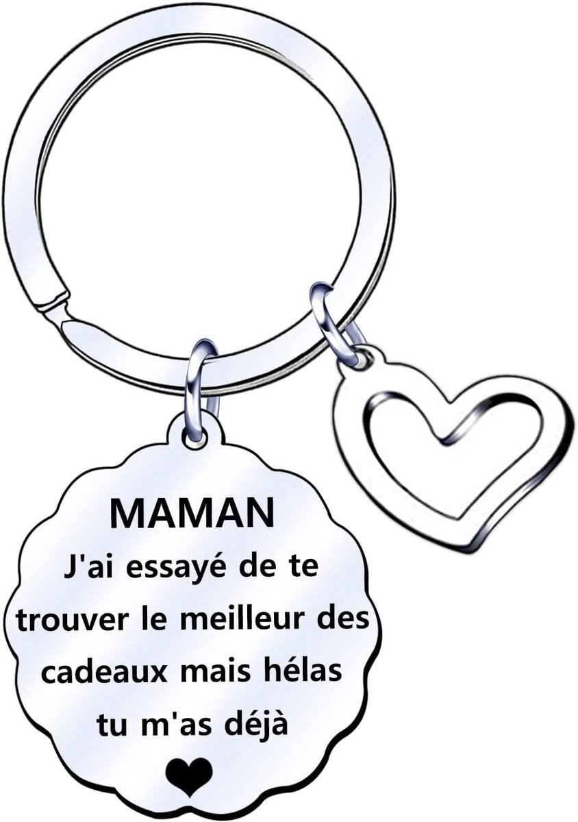 Mama Sleutelhanger Moeder Cadeau Vorm Dochter Zoon, Moederdagcadeau, Verjaardagscadeau voor Moeder Moeder (1), 1, L
