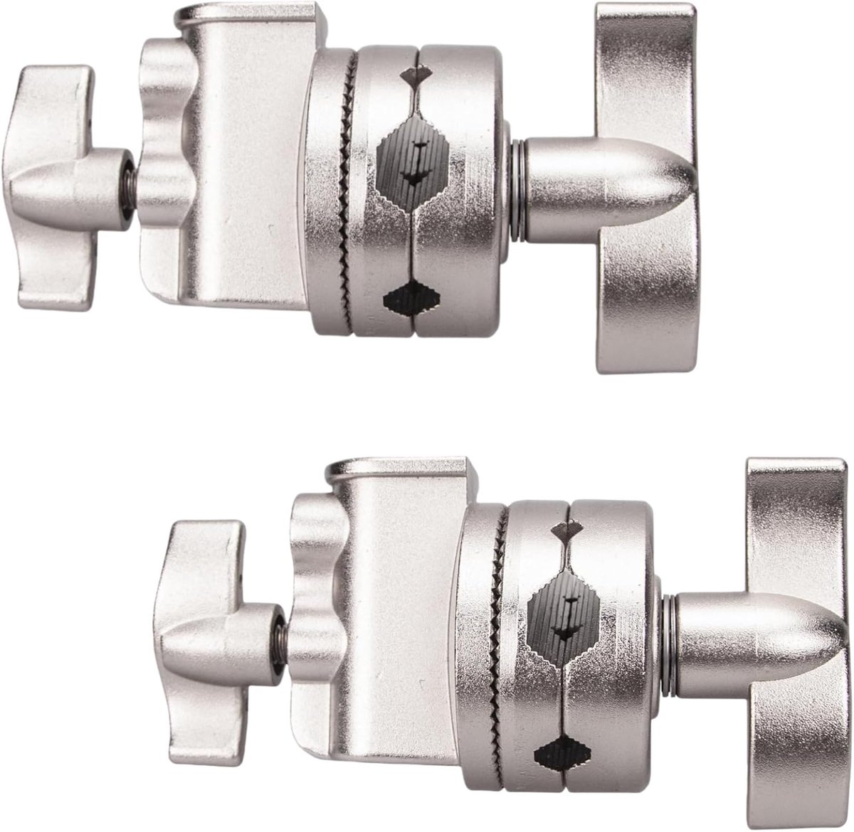 Heavy Duty Grip Hoofd Draaibare Hoofd Houder Montage Adapter voor C Stand, Licht Stand, Boom Arm, Fotografische Apparatuur met 1/2, 1/4, 3/8, 5/8", 2 Pack