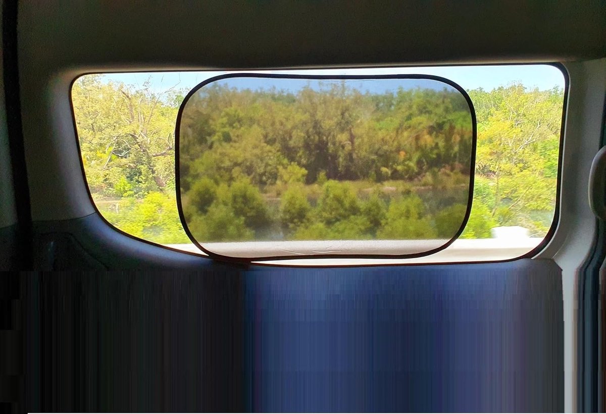 Window Shades - Certified 99.79% UVA & 99.95% UVB sun protection. Award winning car sun shade for side windows. 4 Pack (2 Transparency options) 25" x 16" Car accessories interior by Kinder Fluff