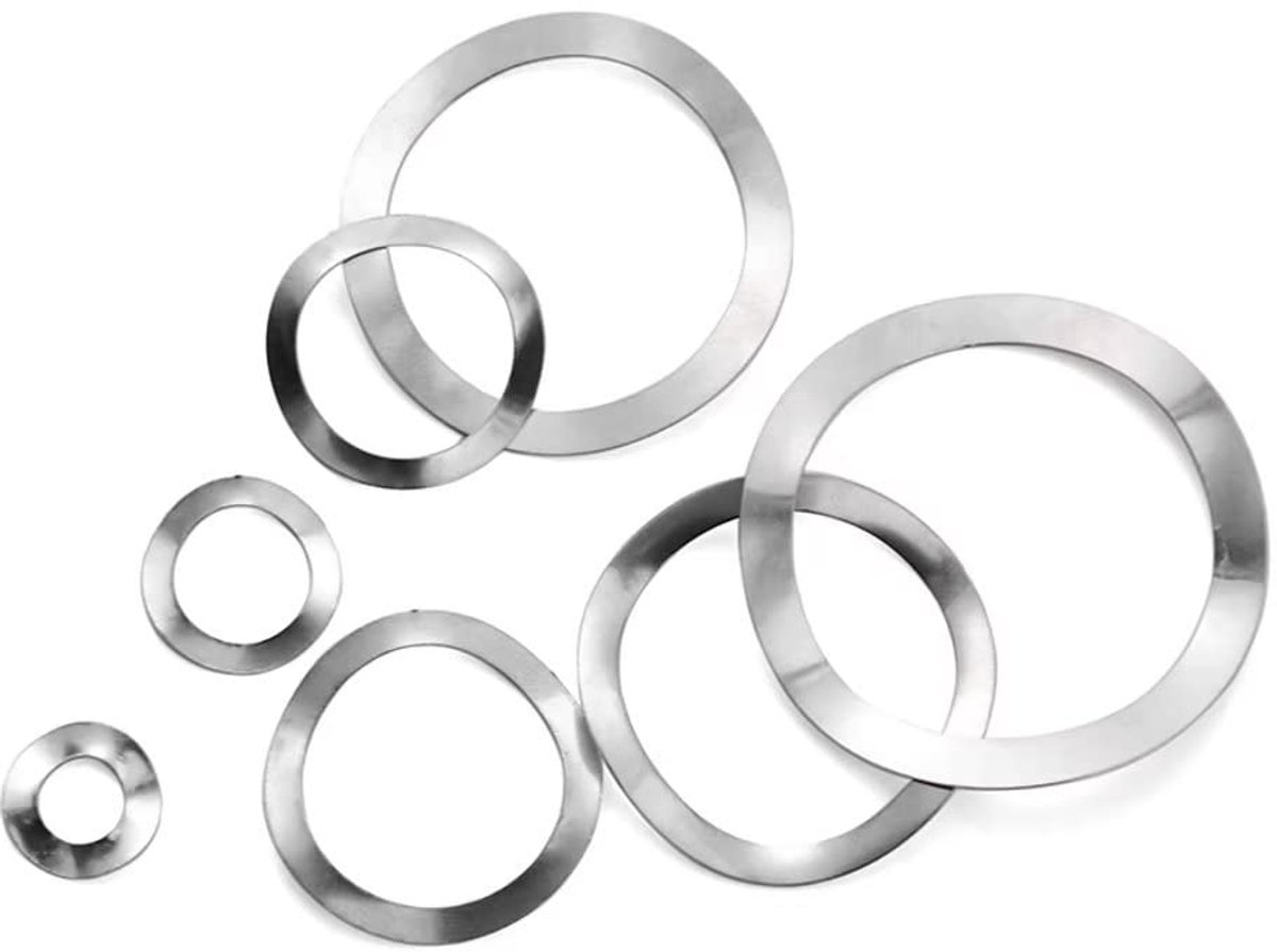 roestvrij staal gegolfde veerschijven M3x6x0.3mm (100 stuks)