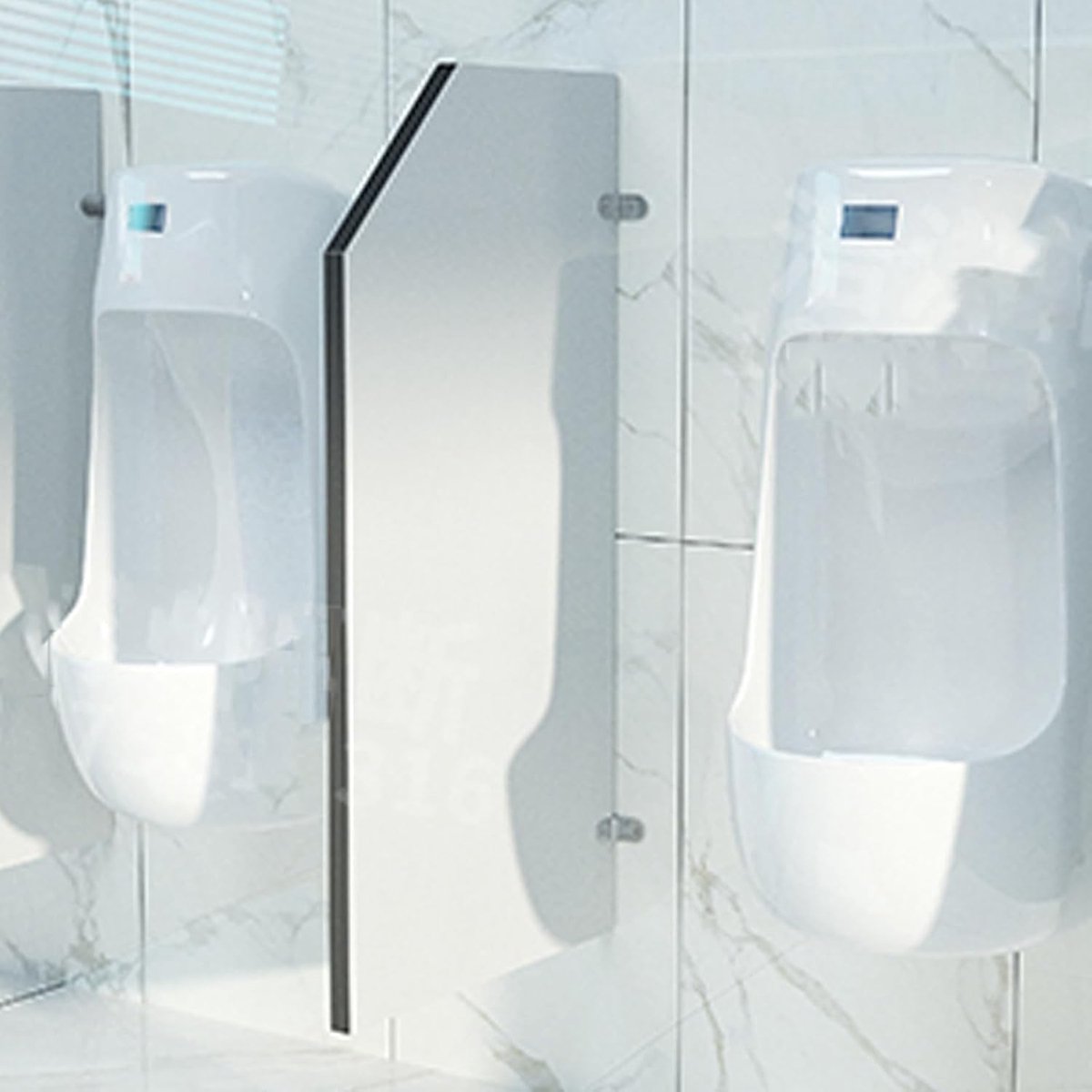 Urinoirscherm Toiletverdeling, Urinoirprivacyscherm, Urinoirscheidingsverdeler, Geschikt voor scholen en openbare plaatsen (4pcs 15.7x35.4in)