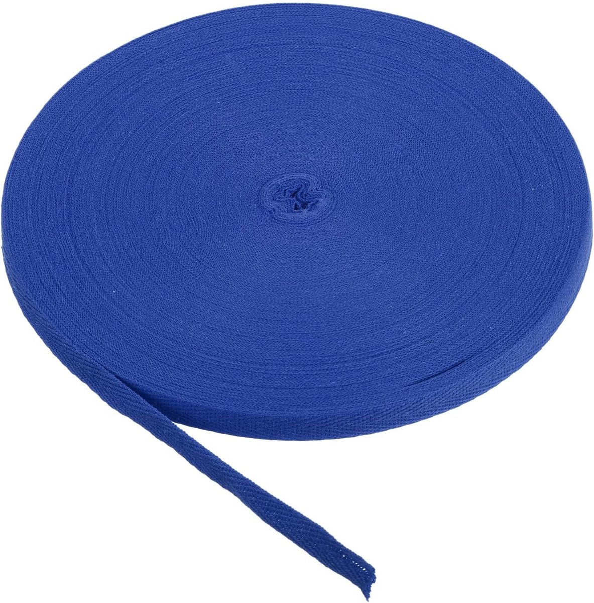 Katoenen keperstof tape 10 mm (3/8 inch) 50 meter katoenen lint biaisband visgraat singels trim voor naaien geschenkverpakking ambachtelijke doe-het-zelf donkerblauw - 45 m