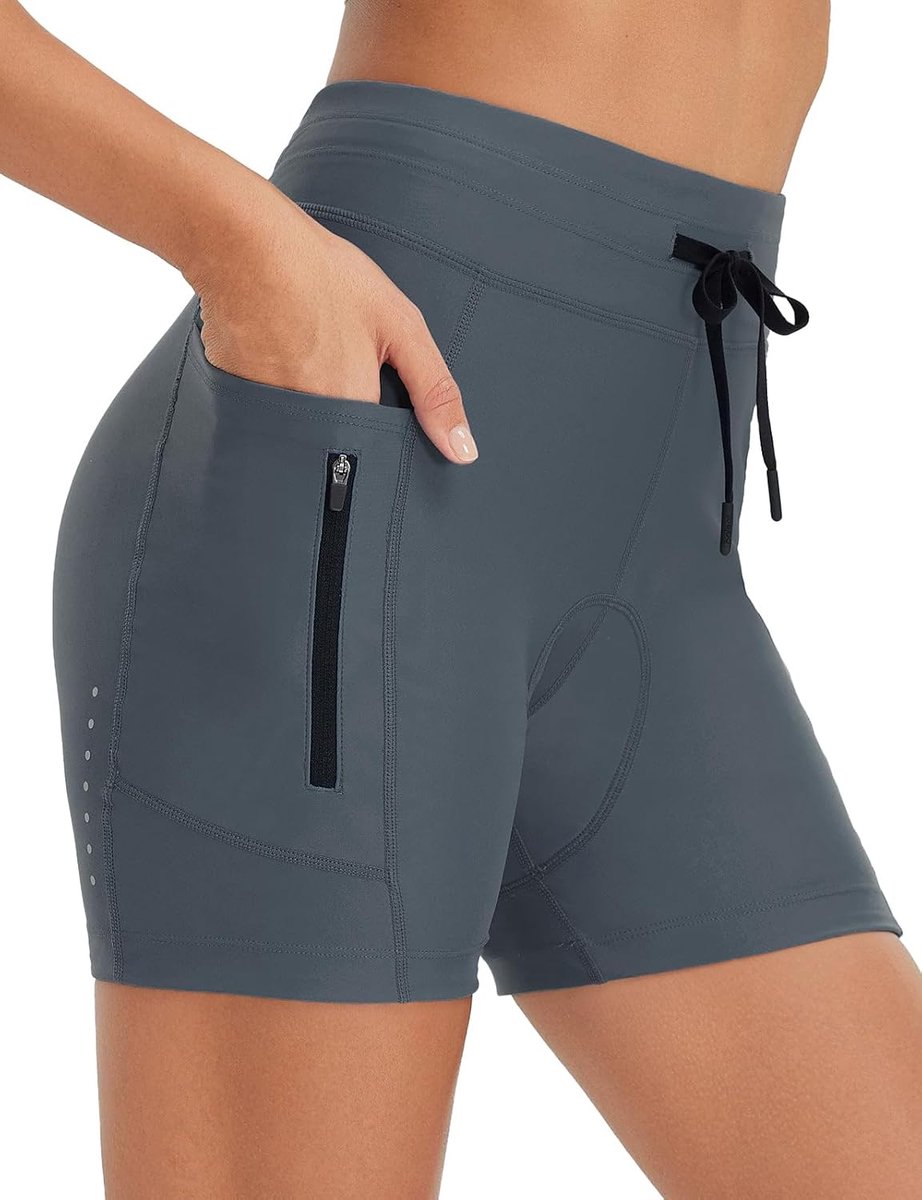 Gevoerde fietsbroek voor dames, 5 inch, 4D-fietsbroek, gevoerd, korte fietsonderbroek, fietsondergoed, wielerkleding