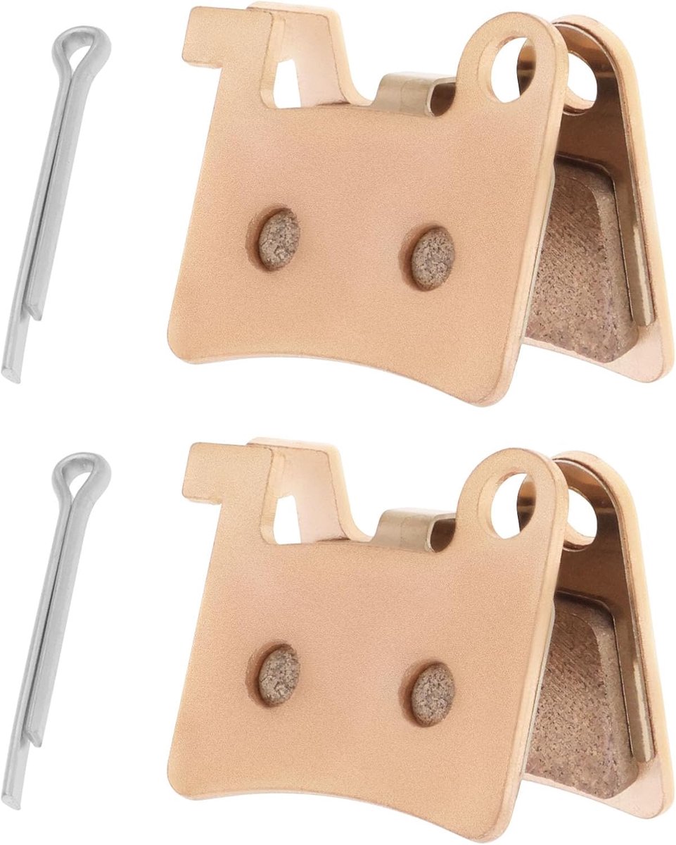 4 stuks MT600 fietsremblokken, elektrische fietsremblokken, gesinterde metalen remblokken, compatibel met DYISLAND LD-200PLUS/LD4X-600 voor mountainbike, goud