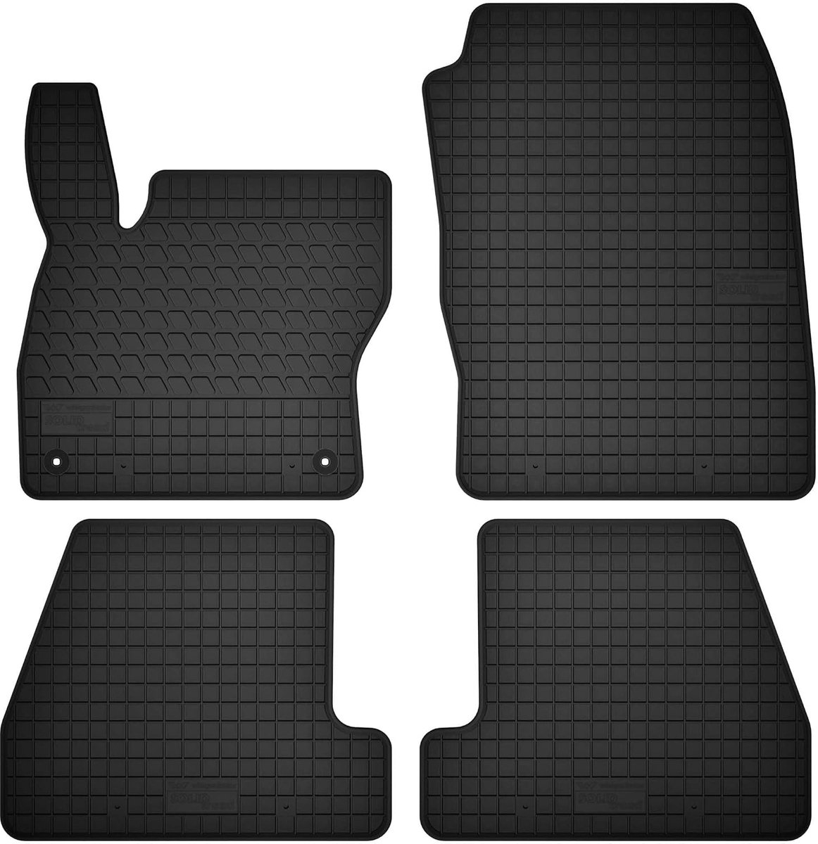 Vloermatten compleet compatibel met Ford Focus MK3 (2010 tot 2018) - 4-delige set zwart perfect passende vloermatten